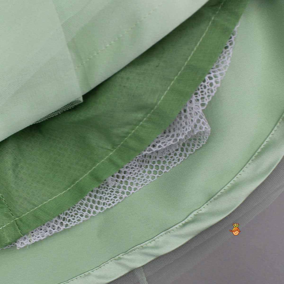 Pre Order: Shiny Lace Work One Shoulder Top And Ruffle Lehenga