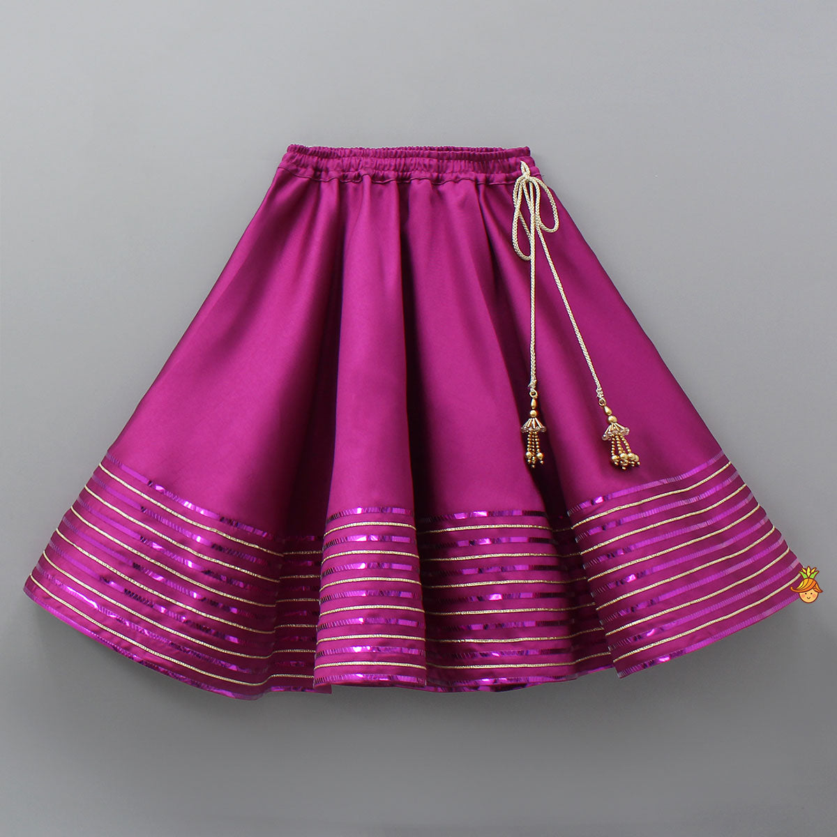 Pre Order: Lace-Detailed V-Neck Charming Top And Flared Lehenga