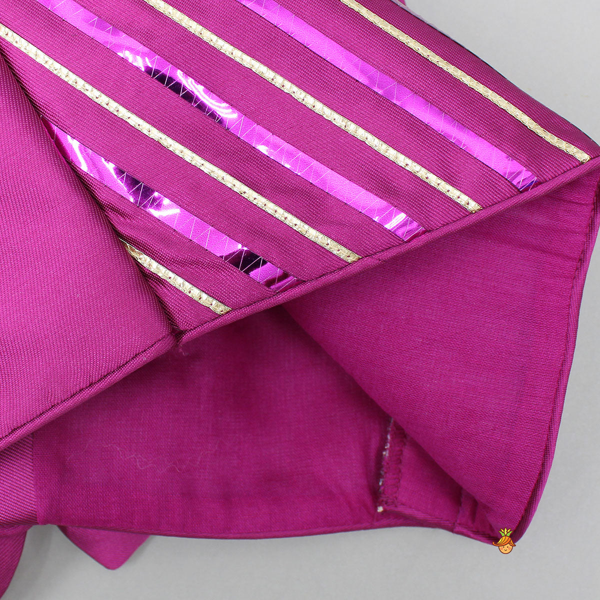 Pre Order: Lace-Detailed V-Neck Charming Top And Flared Lehenga