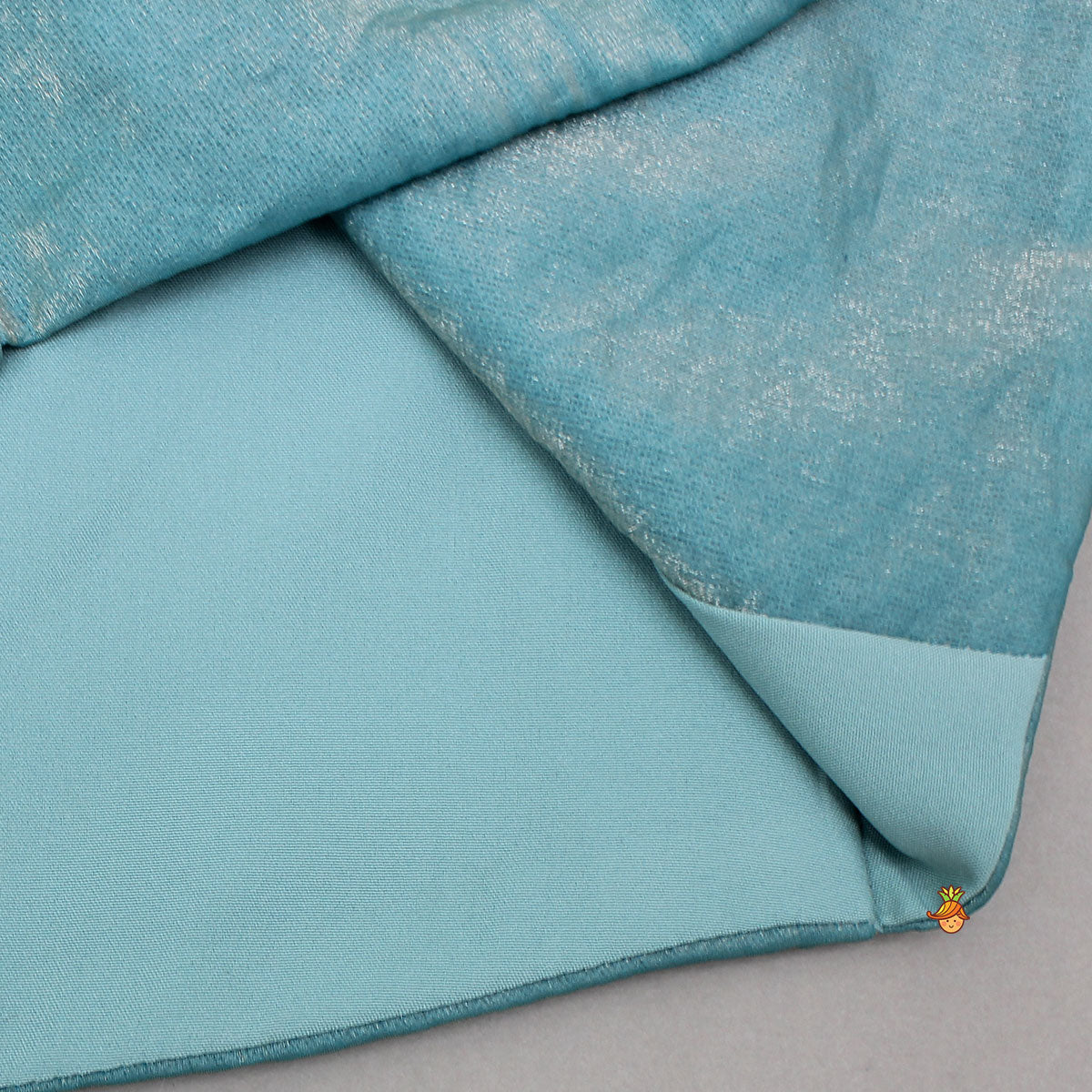 Notched Collar Jacket-Style Sheen Kurti And Palazzo