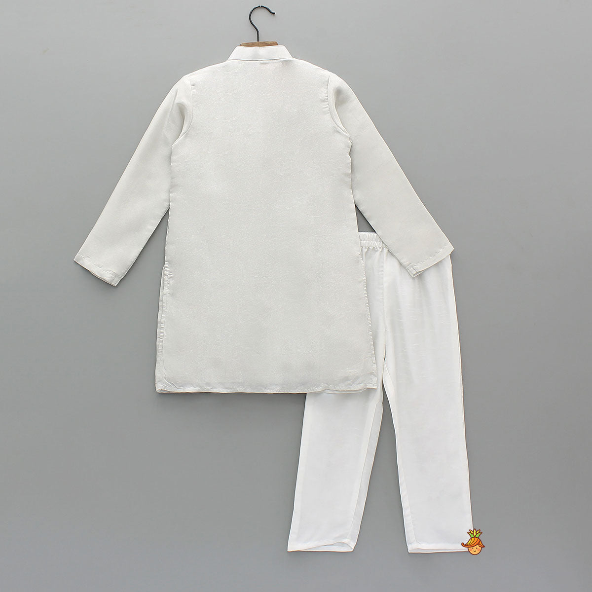 Pre Order: Front Placket Shimmery Kurta With Pyjama