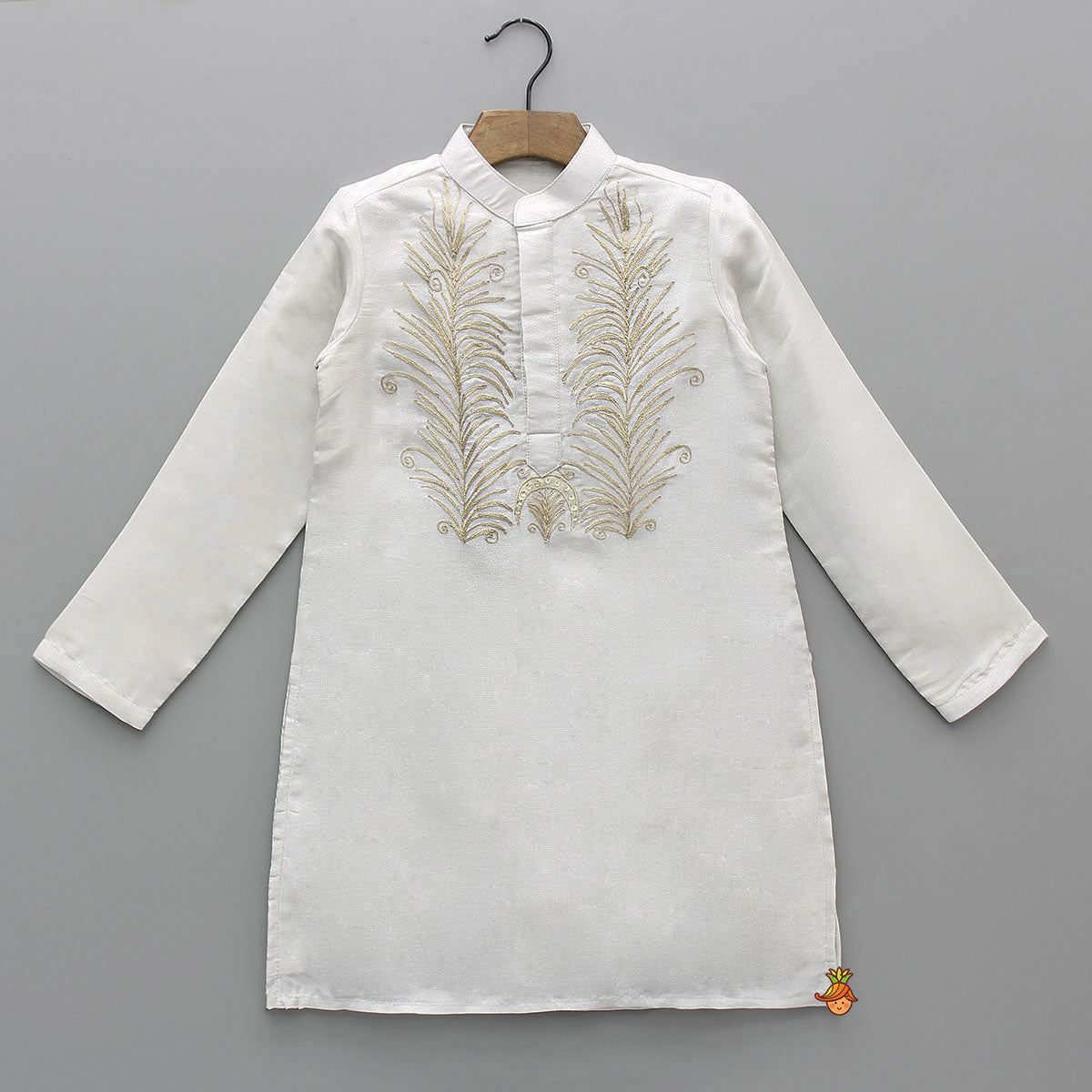 Pre Order: Front Placket Shimmery Kurta With Pyjama