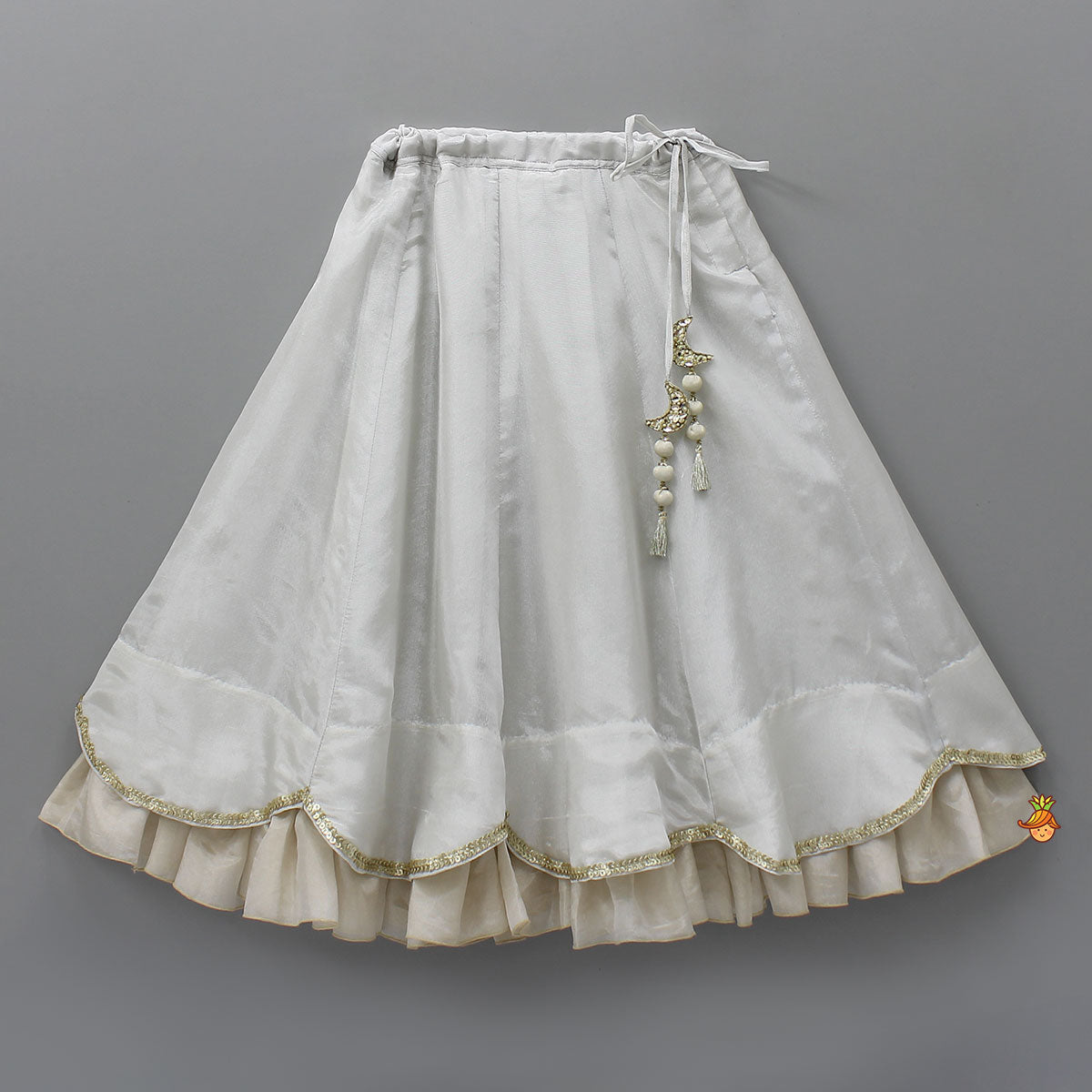 Pre Order: Beautiful Hand-Embroidered Top And Scalloped Lehenga With Dupatta