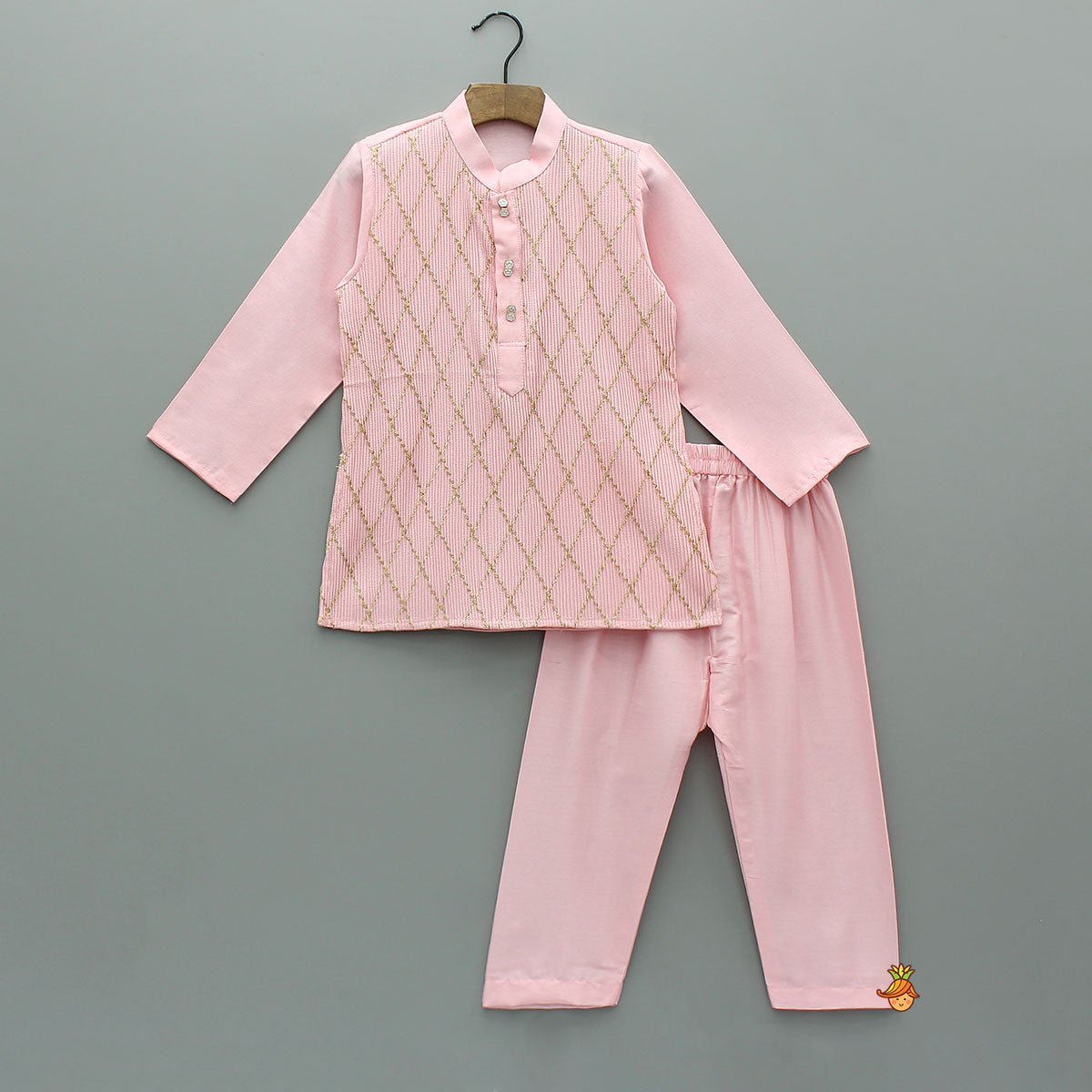 Pre Order: Gota Work Kurta And Pyjama