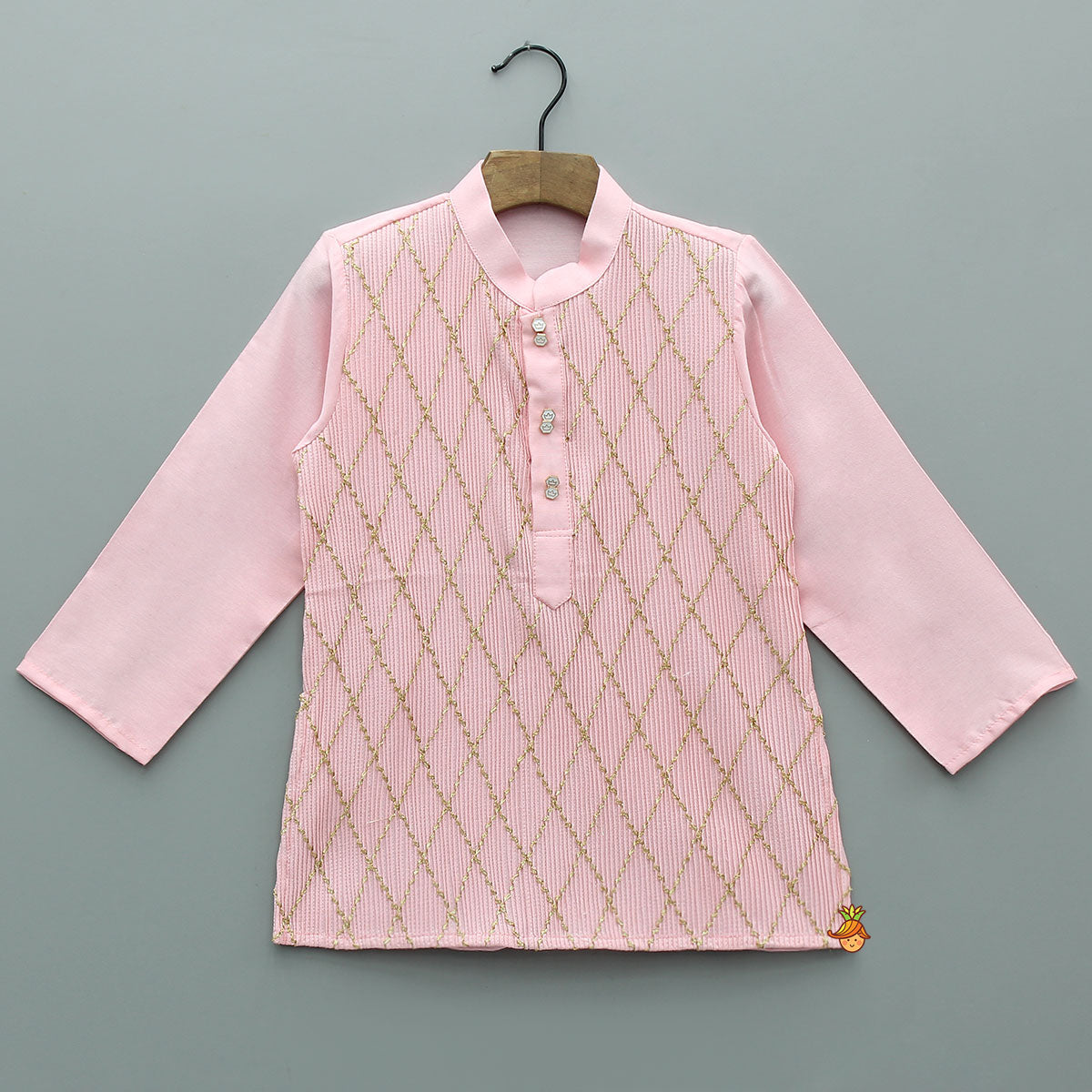 Pre Order: Gota Work Kurta And Pyjama