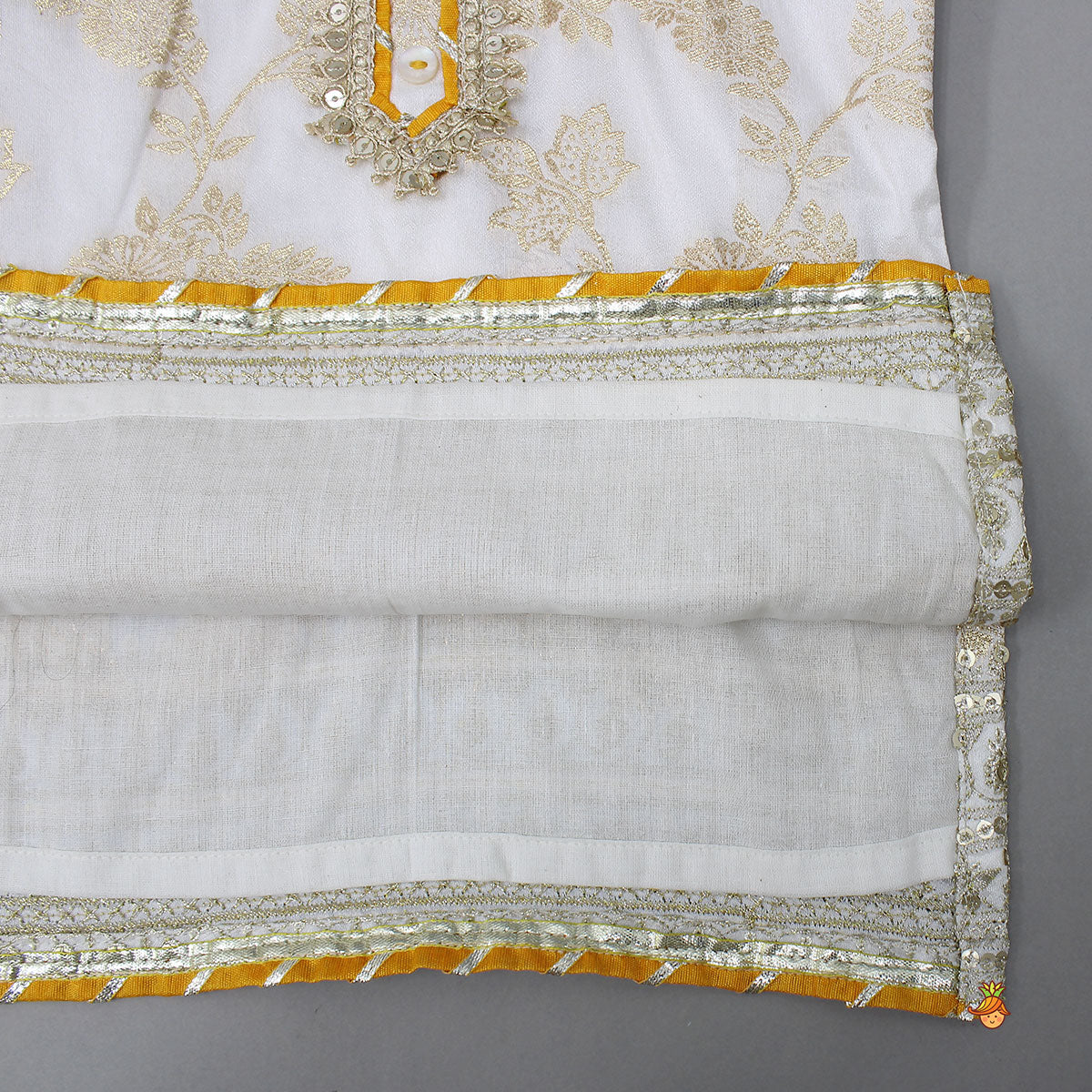 Pre Order: Flared Sleeves Top And Sharara With Net Dupatta