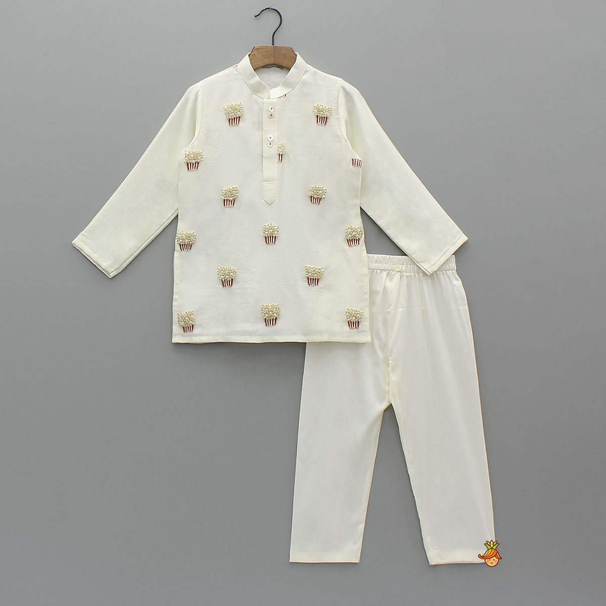 Pre Order: Intricately Embroidered Kurta With Pyjama