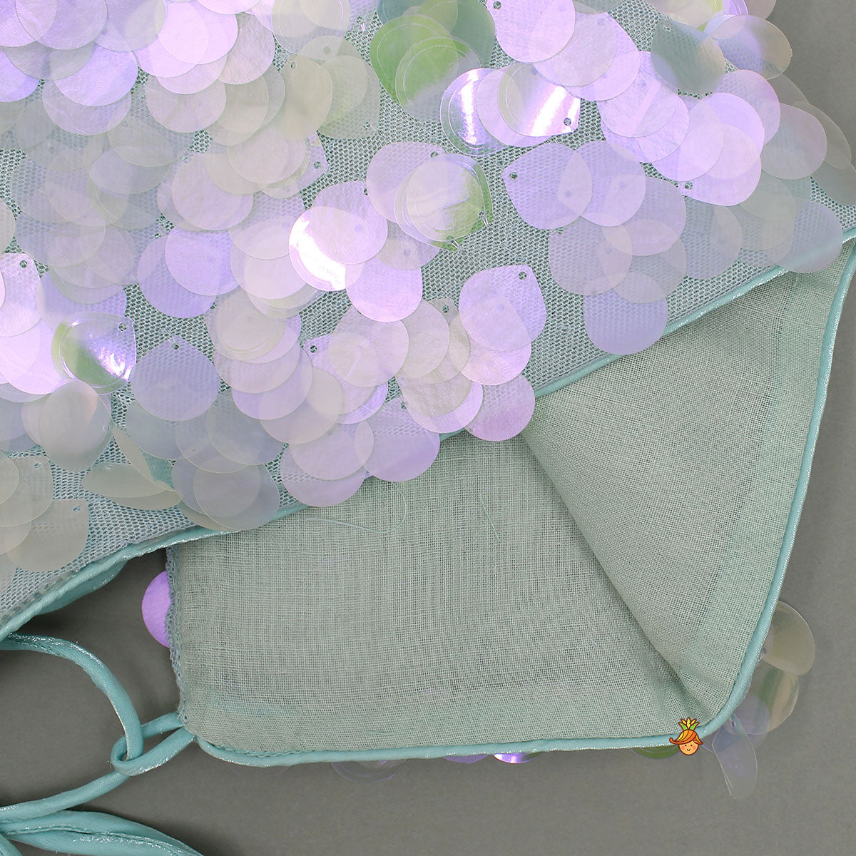 Pre Order: Sequined Halter Neck Top And Multicolour Shiny Lehenga With Net Dupatta