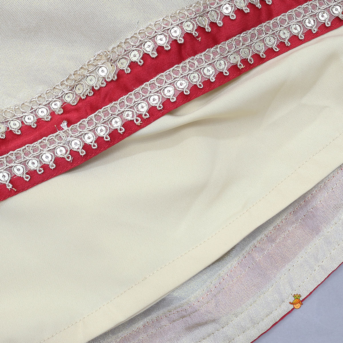 Pre Order: Mirror Work Pleated Crop Top And Shimmery Lehenga