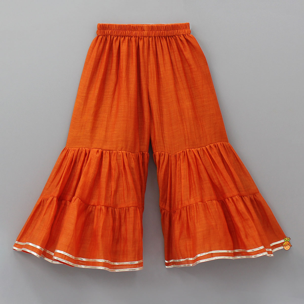 Pre Order: Beautiful Lotus-Embroidered Strappy Kurti With Sharara