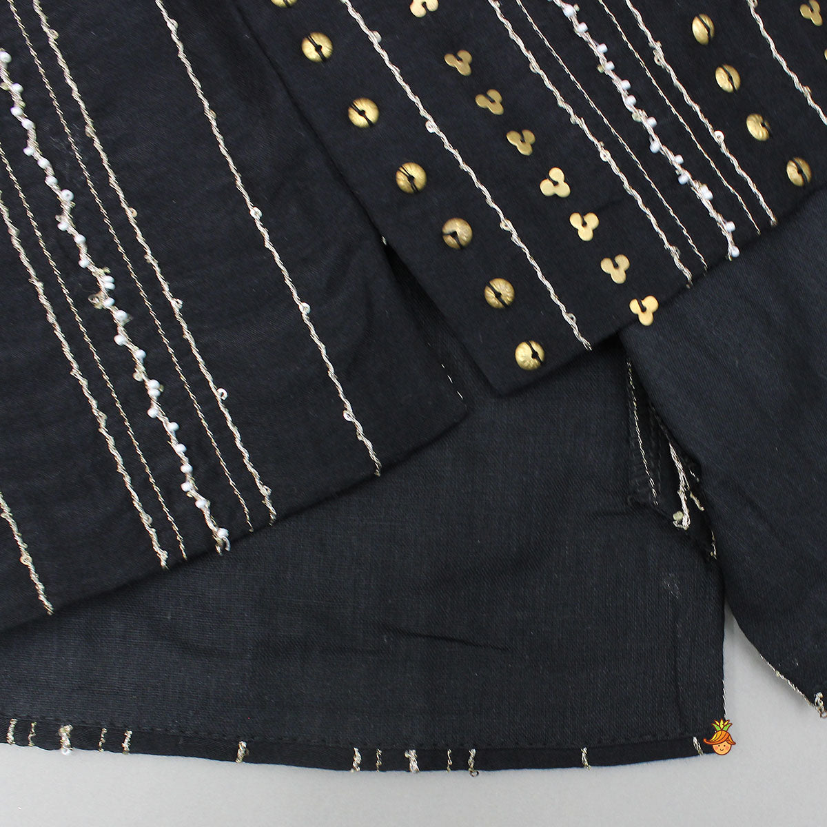 Pre Order: Ethnic Kurta With Hand-Sequins Embroidered Jacket And Pyjama