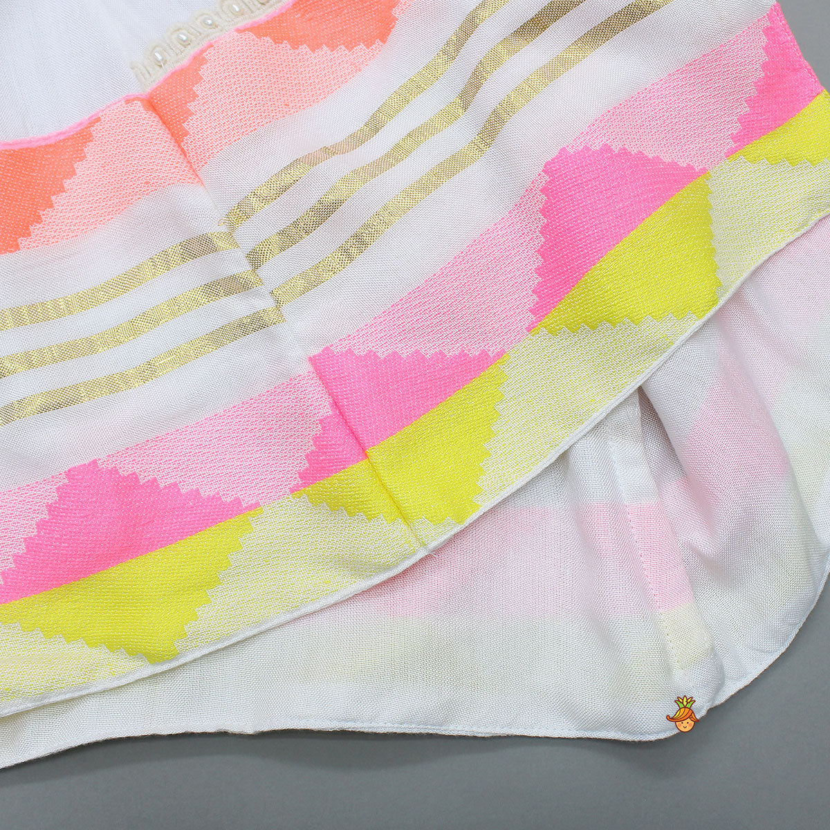 Round Neck Kurti With Jacket And Pleated Palazzo Pant