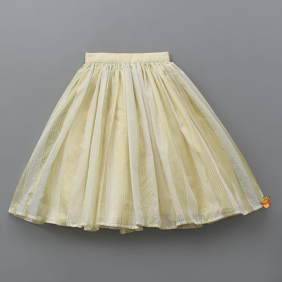 Fringe Embellished Dual-Tone Top And Lehenga