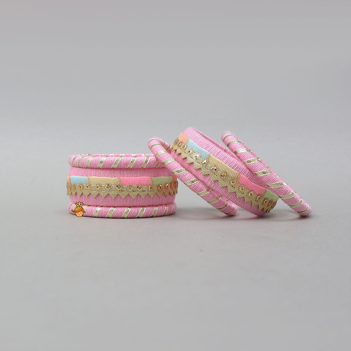 Gota Lace-Embellished Thread Bangles
