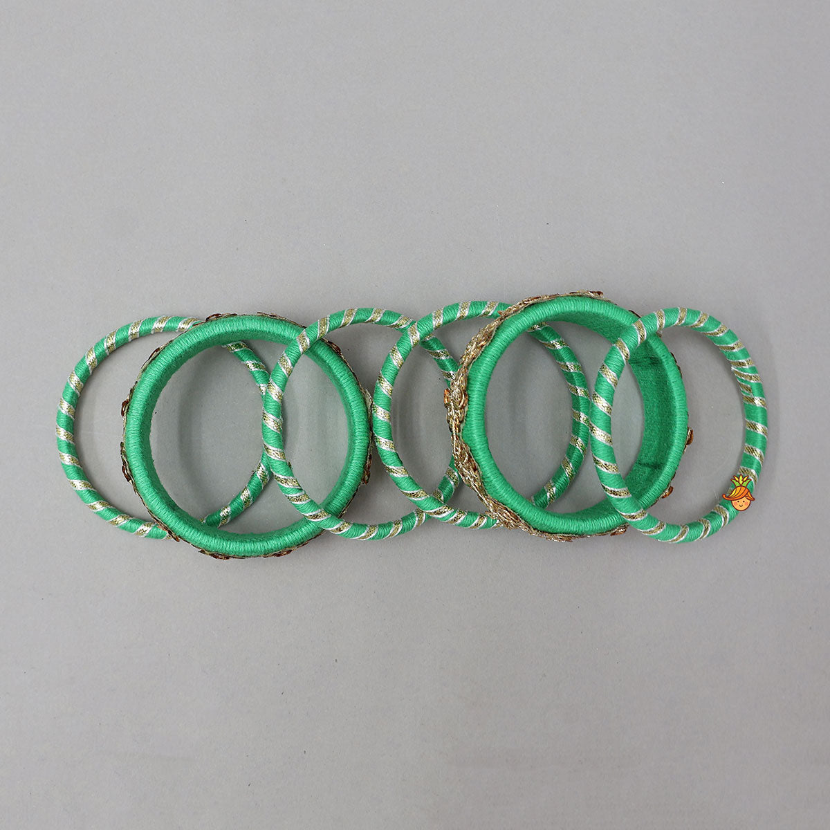 Exquisite Floral Sequin Work Thread Bangles