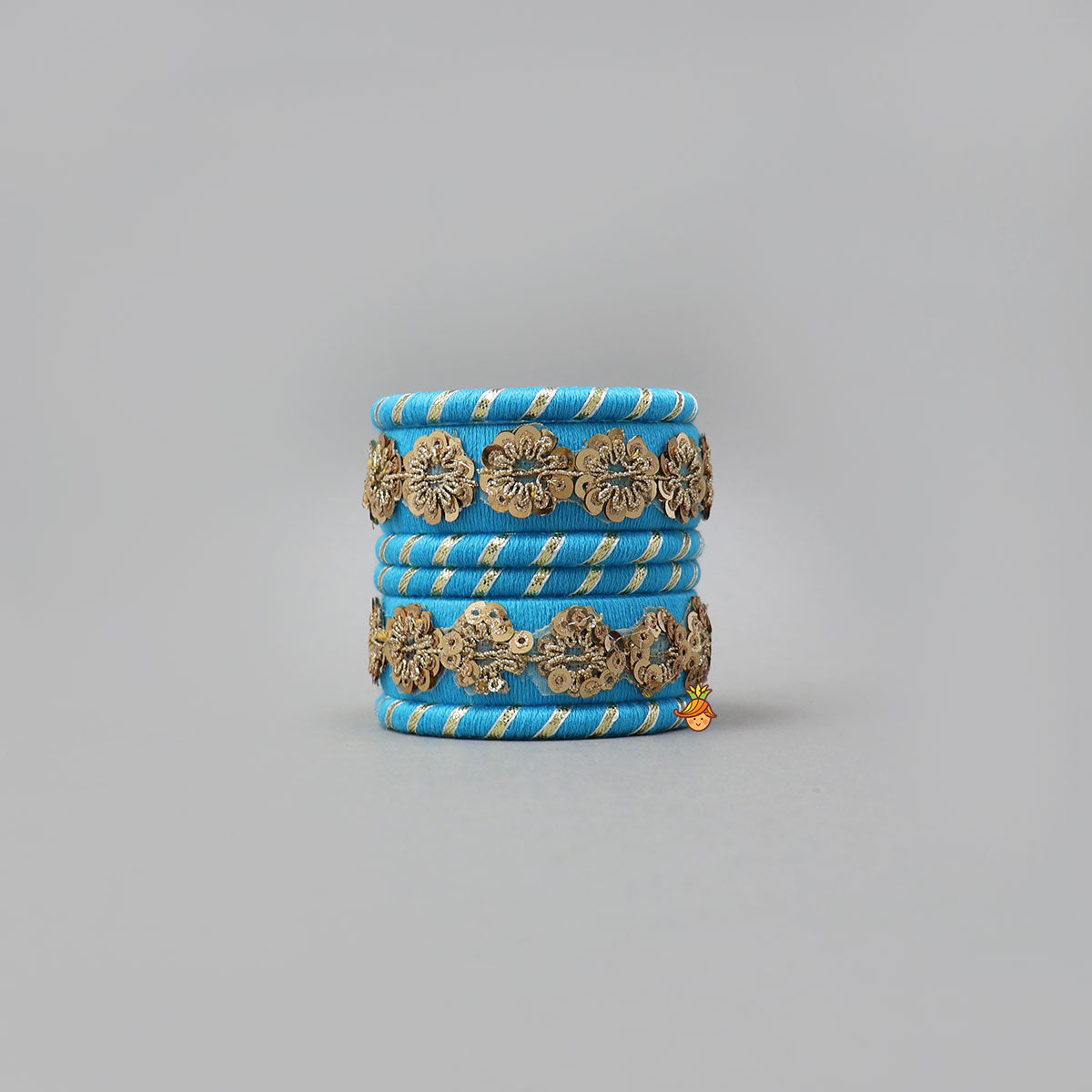 Sequins-Detailed Thread Bangles