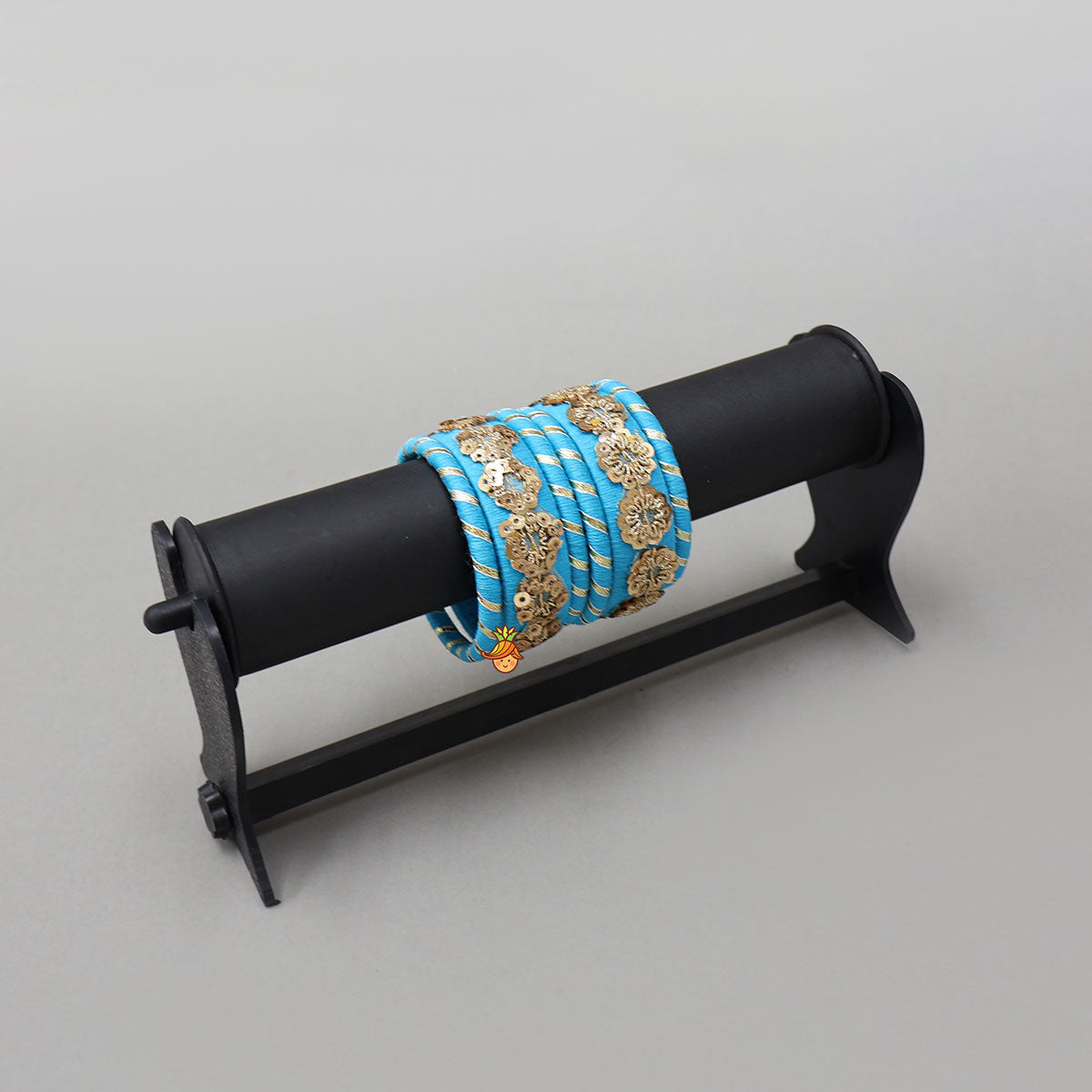 Sequins-Detailed Thread Bangles