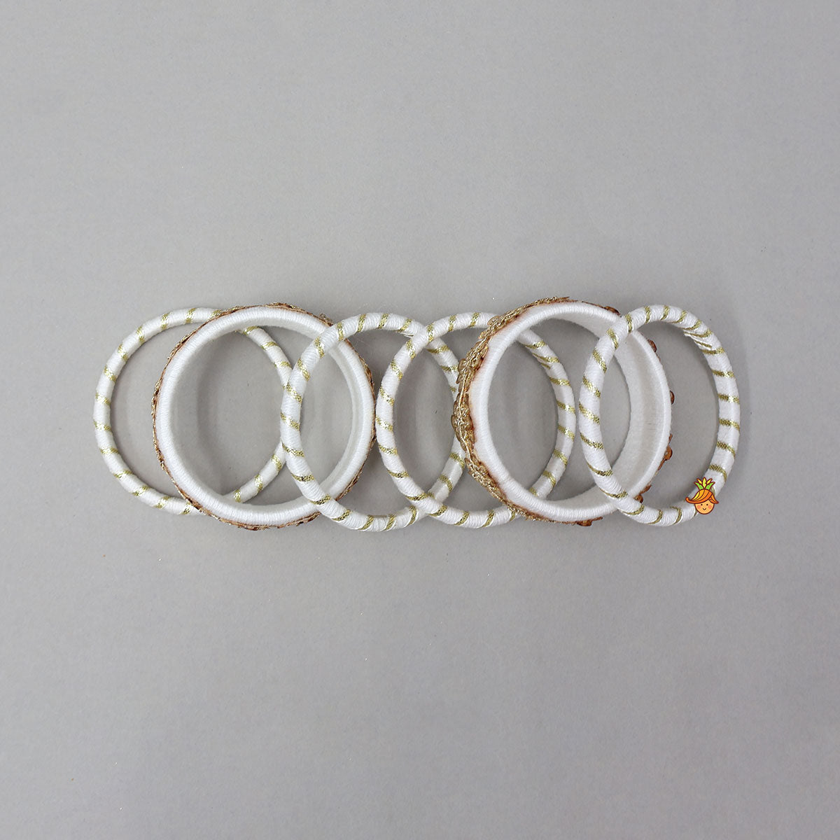 Floral Sequins-Detailed Beautiful Thread Bangles