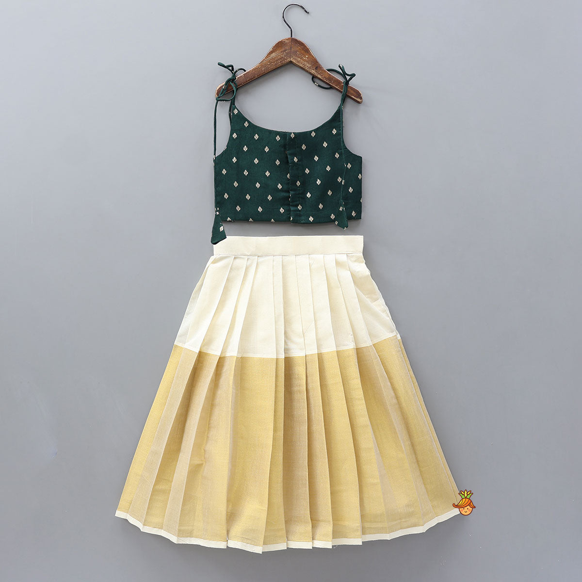 Pre Order: Booti Work Top With Dual-Tone Lehenga