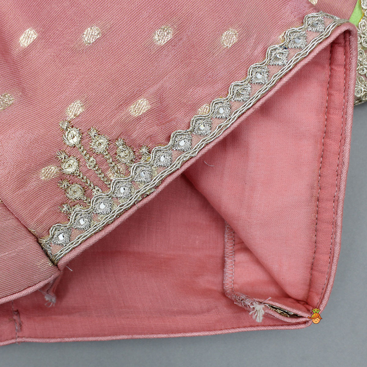 Pre Order: Stunning Booti Work Top With Lehenga And Contrasting Net Dupatta