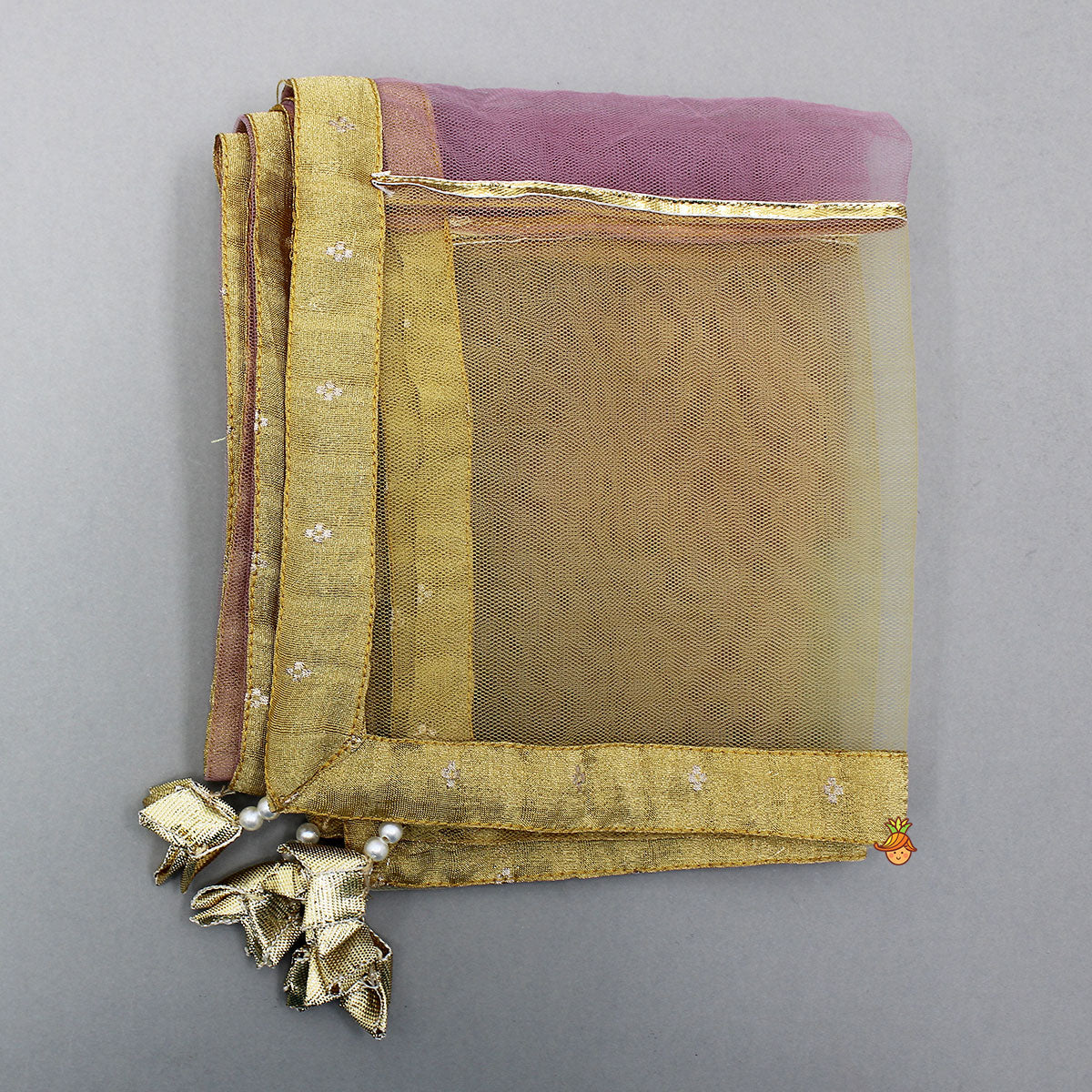 Pre Order: Beautiful V Neck Kurti With Colour Block Palazzo And Dupatta