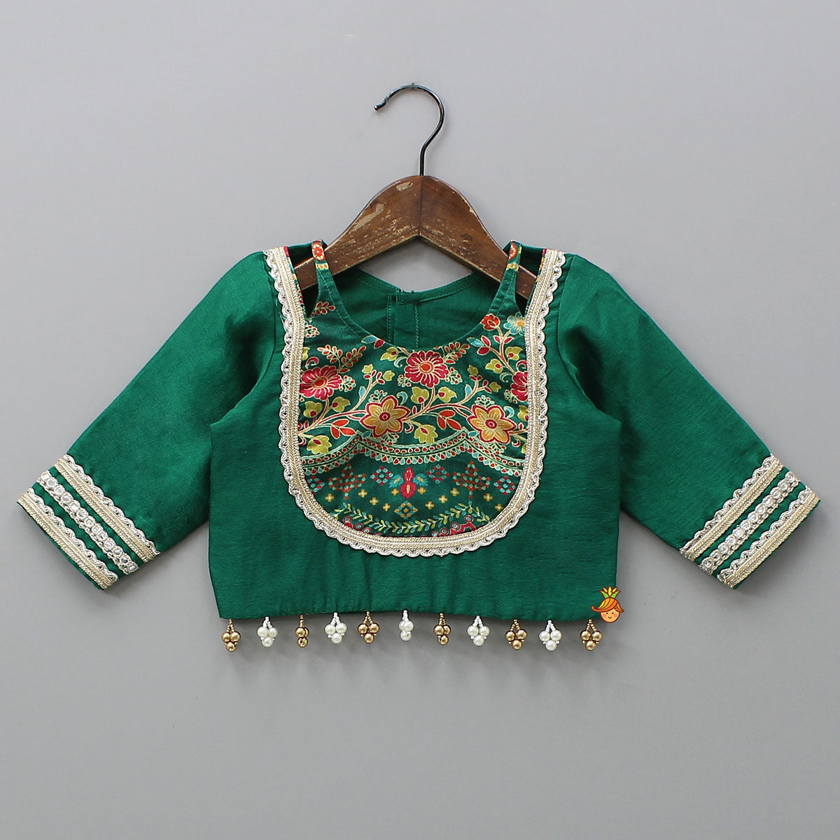 Pre Order: Stunning Printed Yoke Top And Lehenga