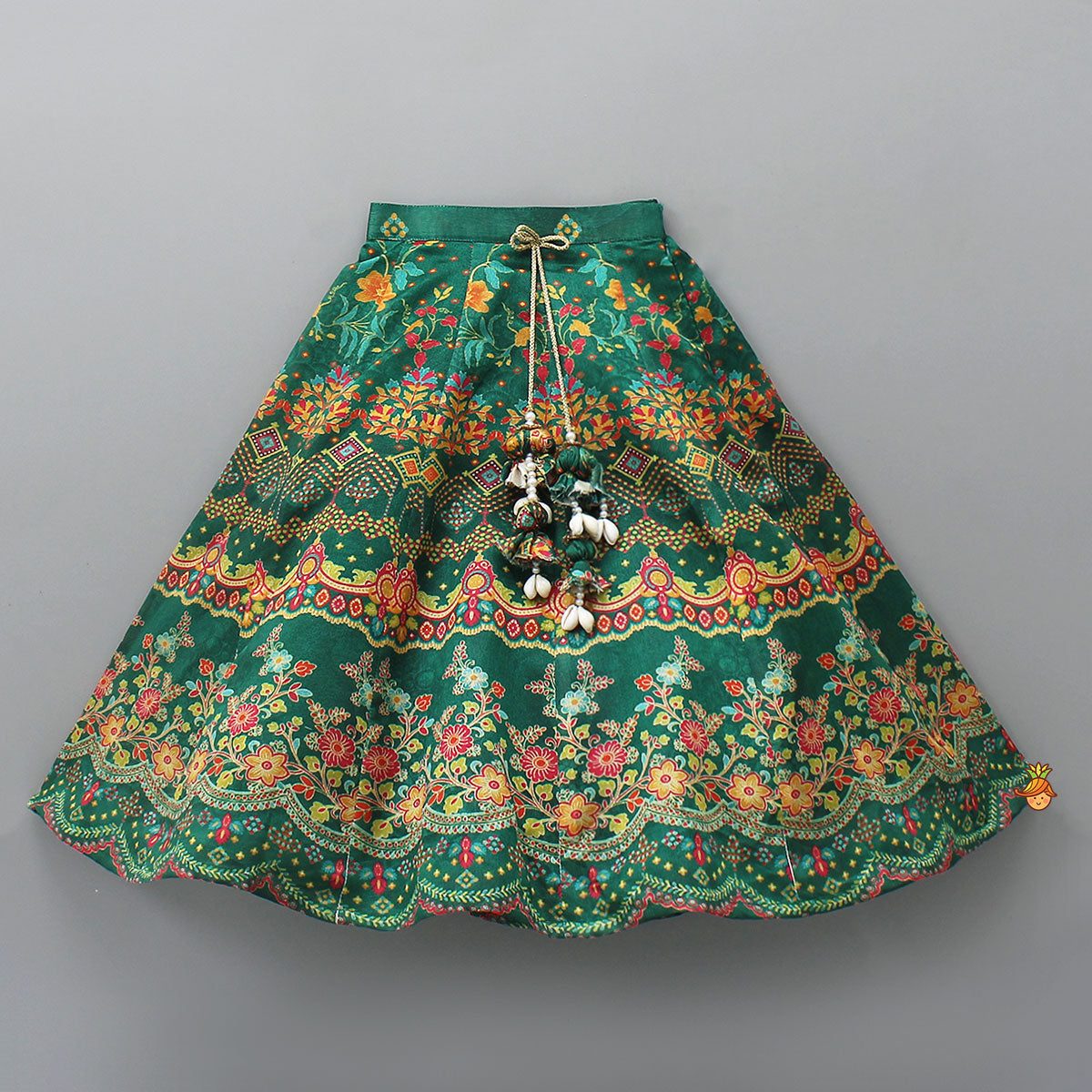 Pre Order: Stunning Printed Yoke Top And Lehenga