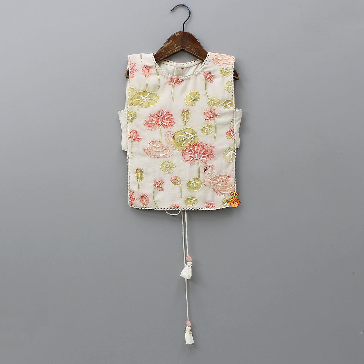 Pre Order: Swarn Motif Embroidered Asymmetric Top And Palazzo