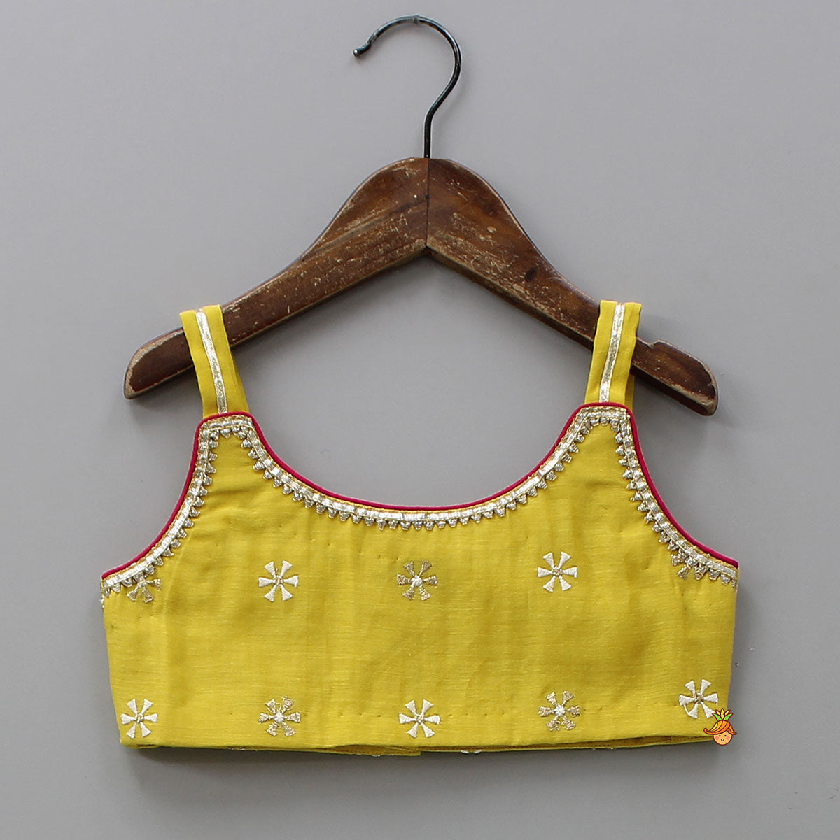 Pre Order: Strappy Crop Top And Flap Lehenga