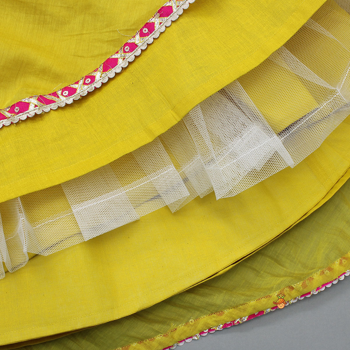 Pre Order: Strappy Crop Top And Flap Lehenga