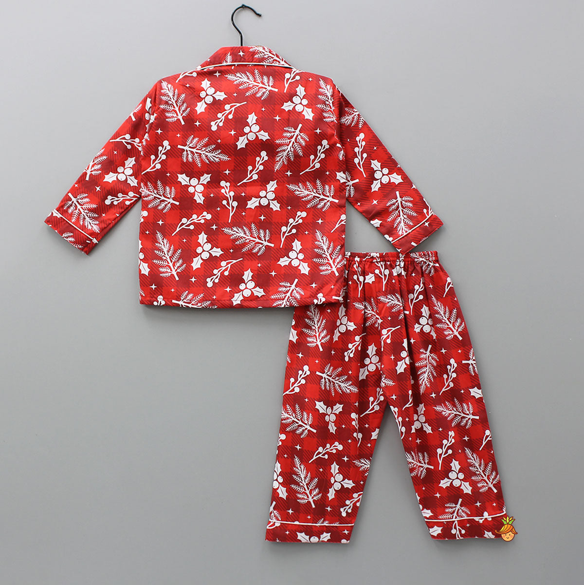 Pre Order: Christmas-Themed Printed Sleepwear With Patch Pocket Detail