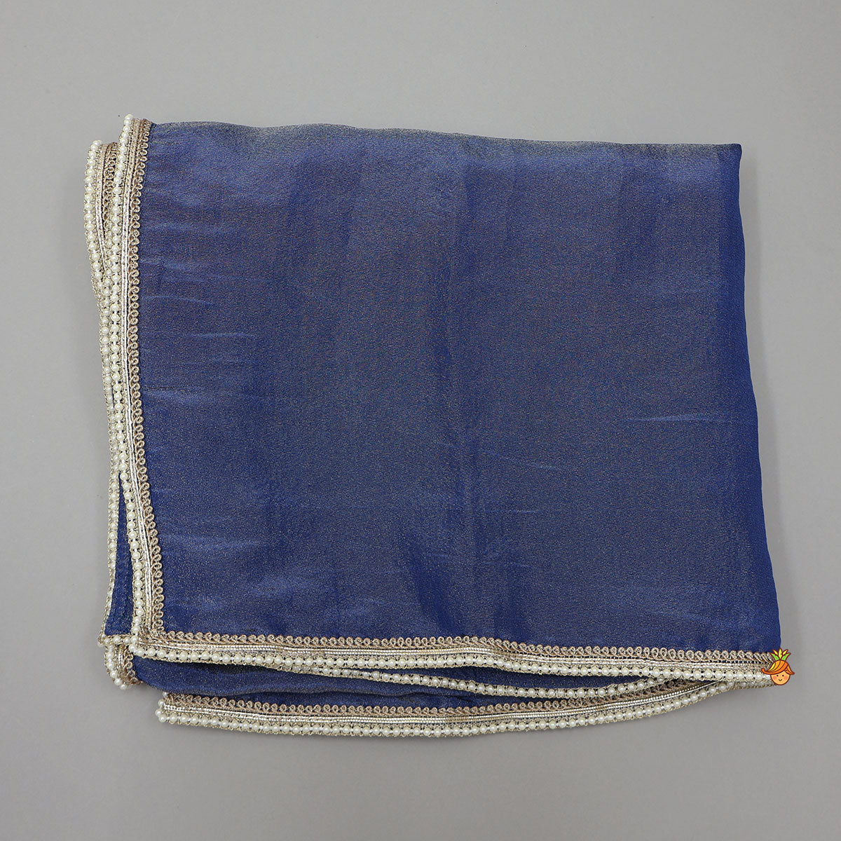 Pre Order: Shimmery Pleated Top And Lehenga With Matching Dupatta