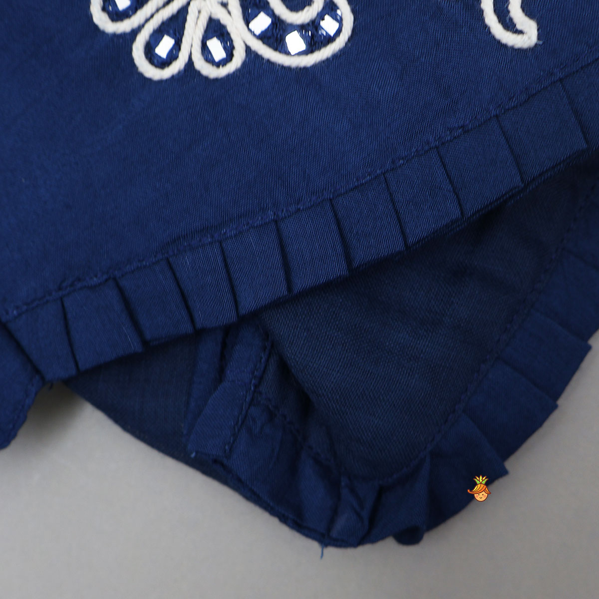 Pre Order: Dual Back Knot Detail Top And Tassels Enhanced Lehenga