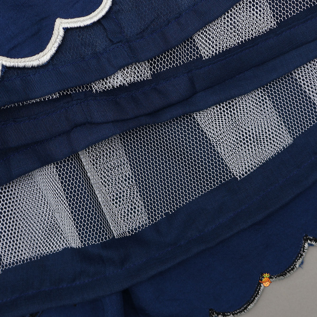 Pre Order: Dual Back Knot Detail Top And Tassels Enhanced Lehenga