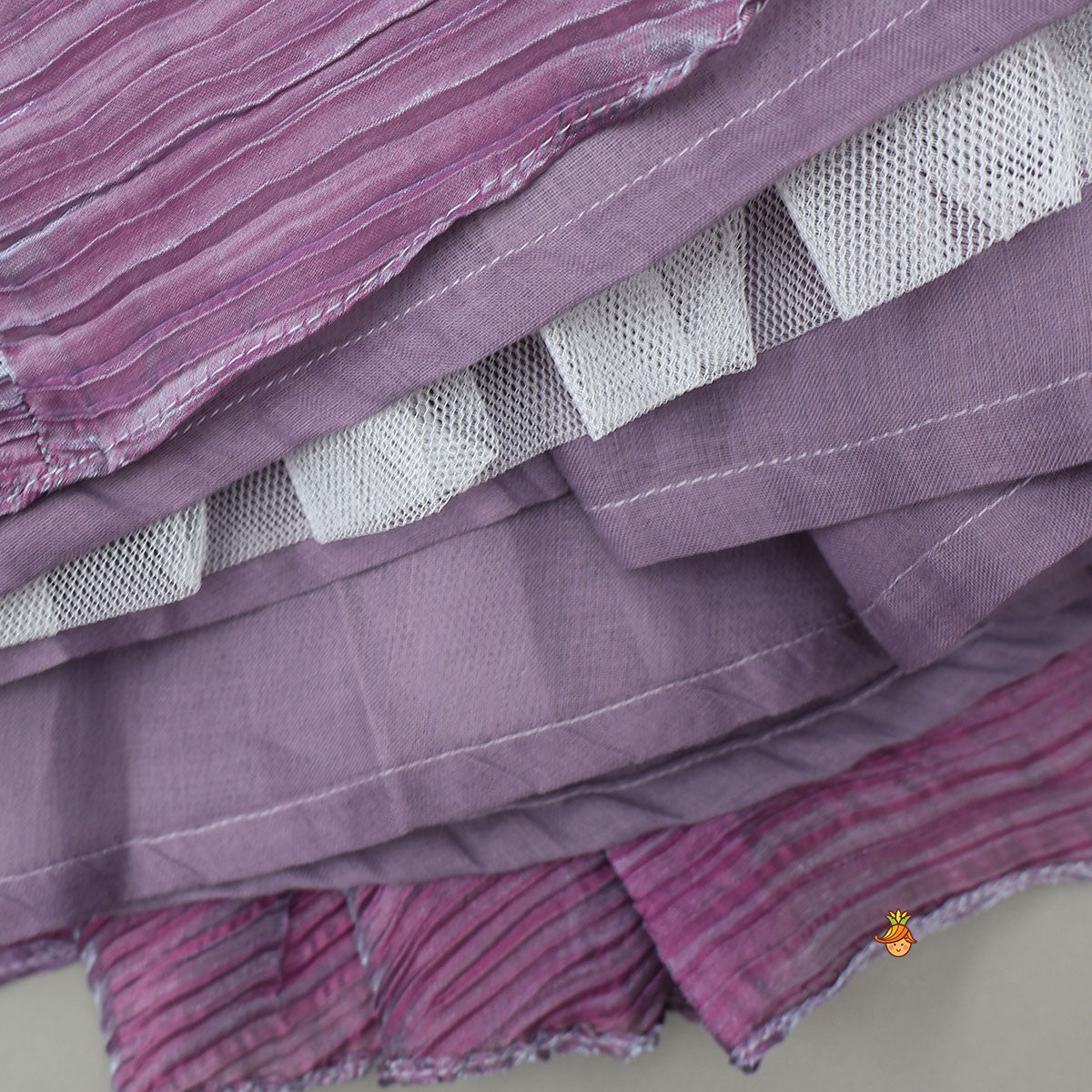 Pre Order: Beautiful Sequin One Shoulder Top With Crushed Layered Sheen Lehenga