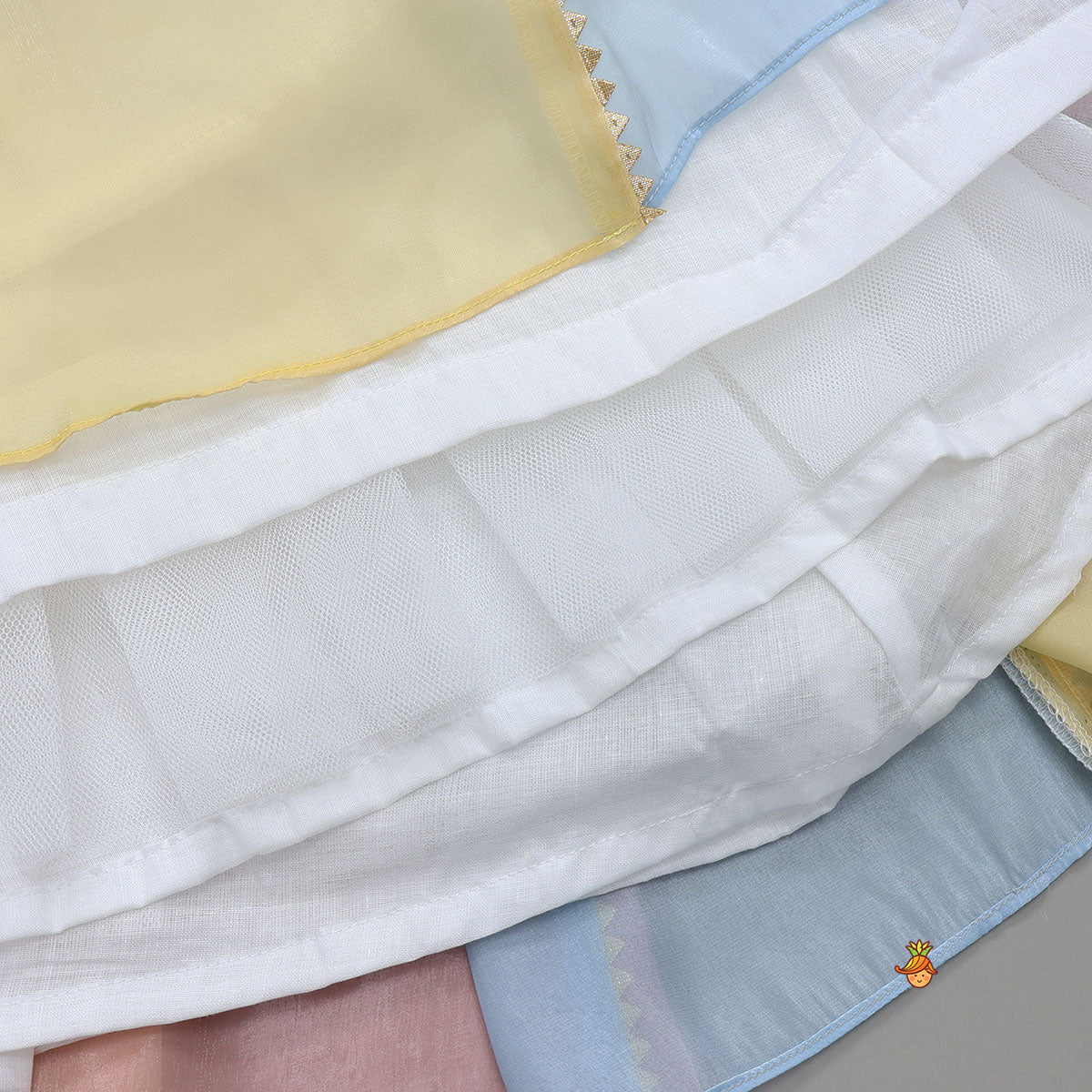 Pre Order: Adorable Sequined Halter Neck Top And Multicolour Shiny Lehenga