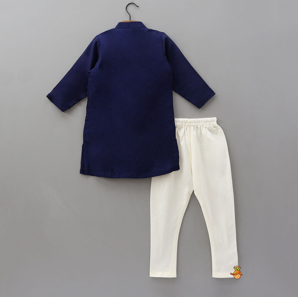 Pre Order: Embroidered Front Placket Ethnic Kurta With Churidar