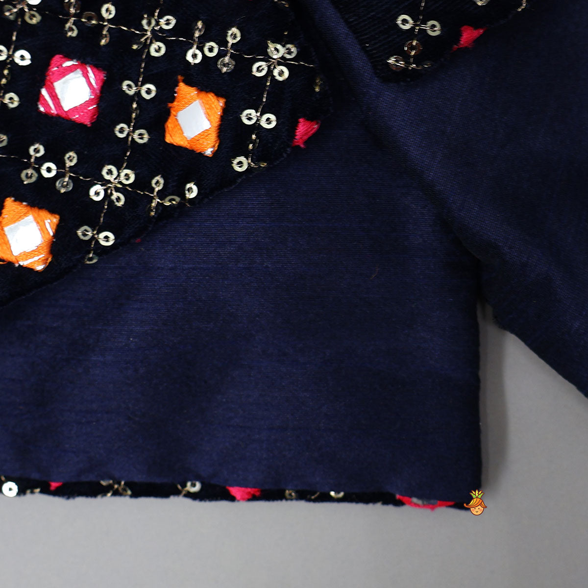 Pre Order: Elegant Kurta With Faux Mirror Work Jacket And Pyjama