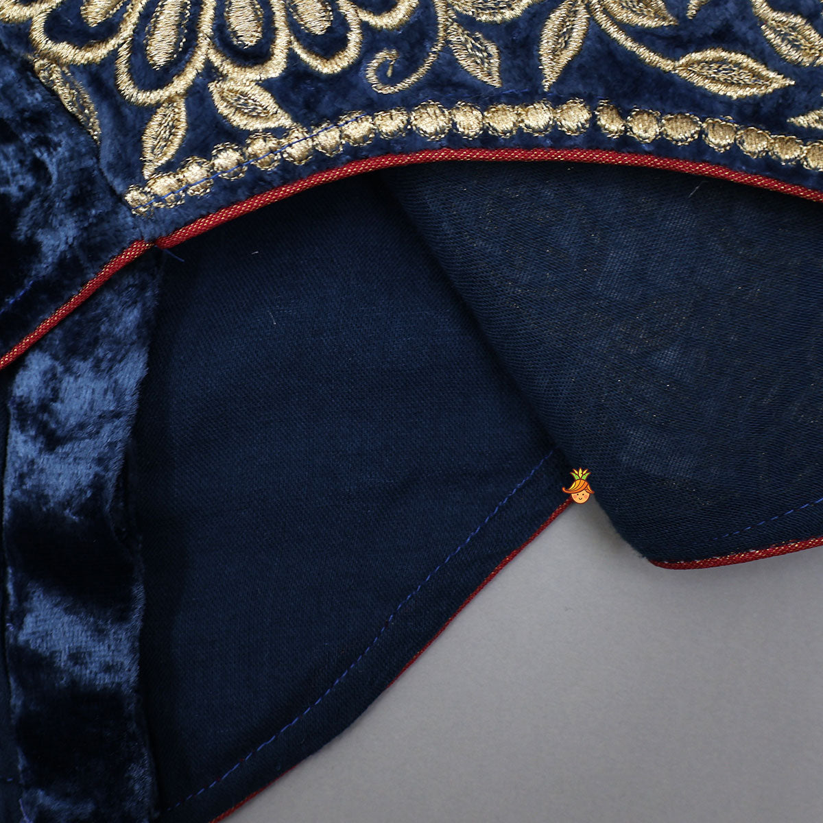 Pre Order: Velvet Embroidered Stylish Top With Matching Lehenga