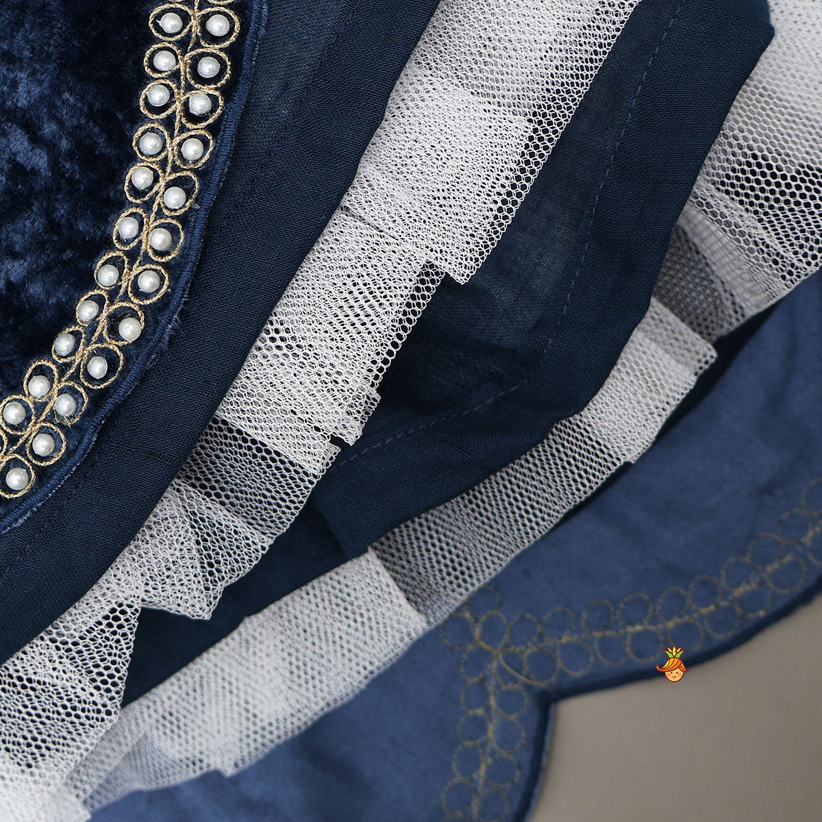 Pre Order: Velvet Embroidered Stylish Top With Matching Lehenga