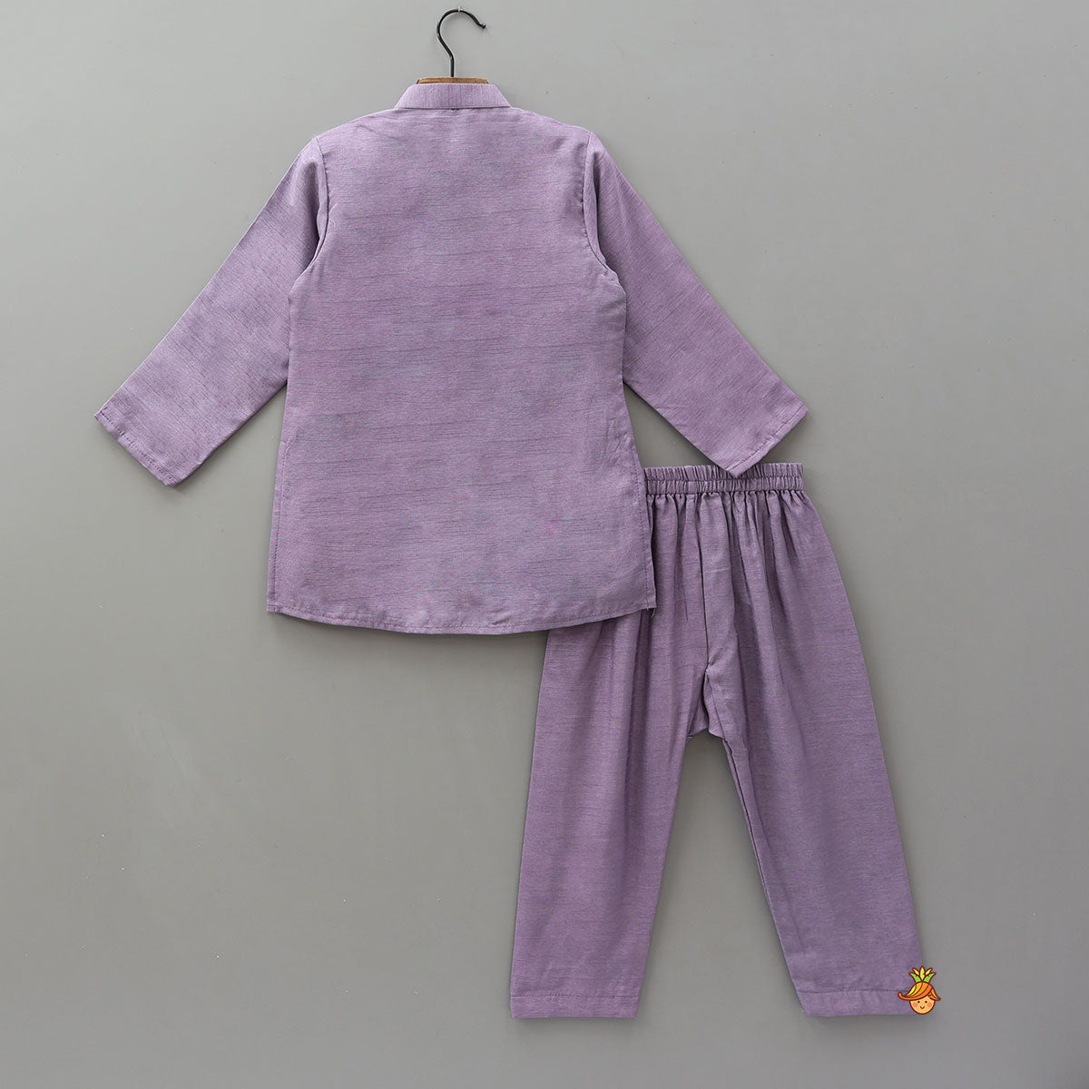 Pre Order: Holographic Lace-Work Kurta And Pyjama