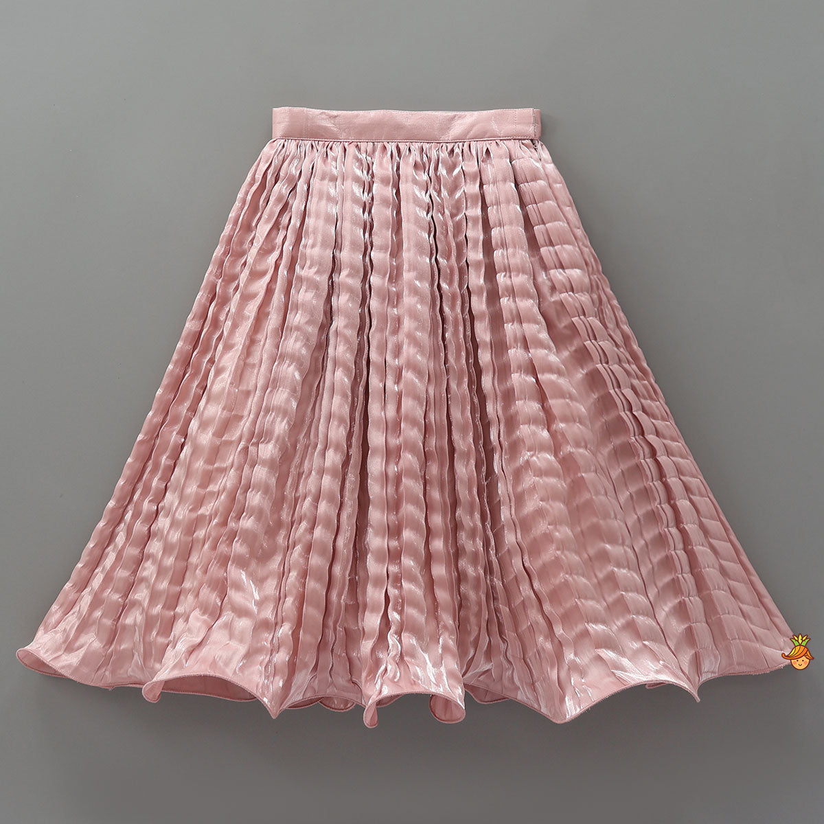 Pre Order: Gorgeous Criss-Cross Back Knot Top And Crushed Lehenga With Matching Hair Tie
