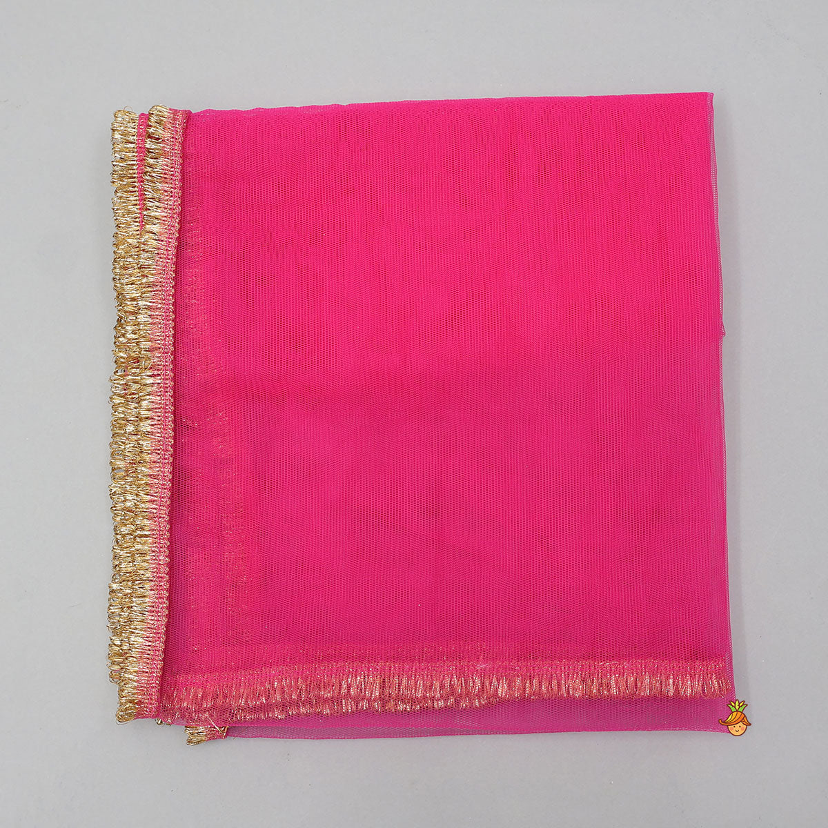 Pre Order: Front Knot Detail Patola Printed Kurti With Salwar And Contrasting Dupatta