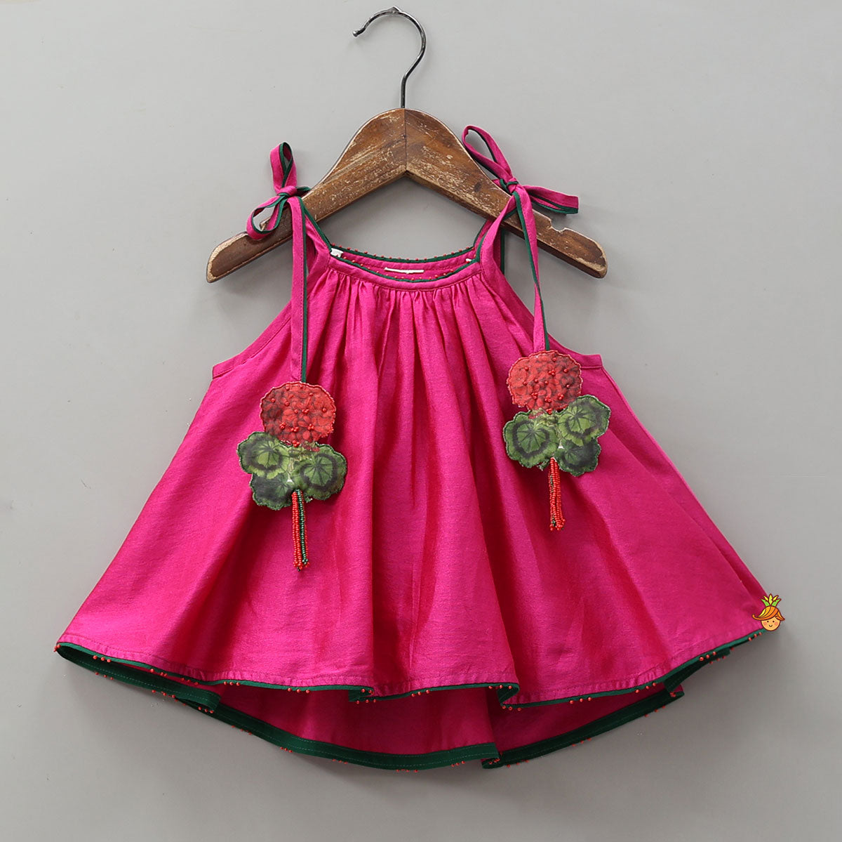 Pre Order: Knot Detail Flared Top And Lehenga