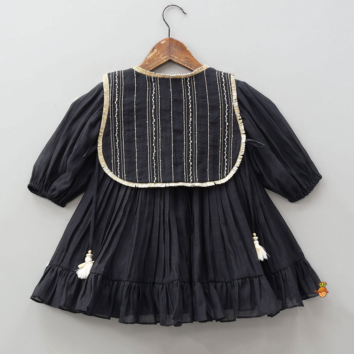 Pre Order: Elegant Black Ruffled Kurti