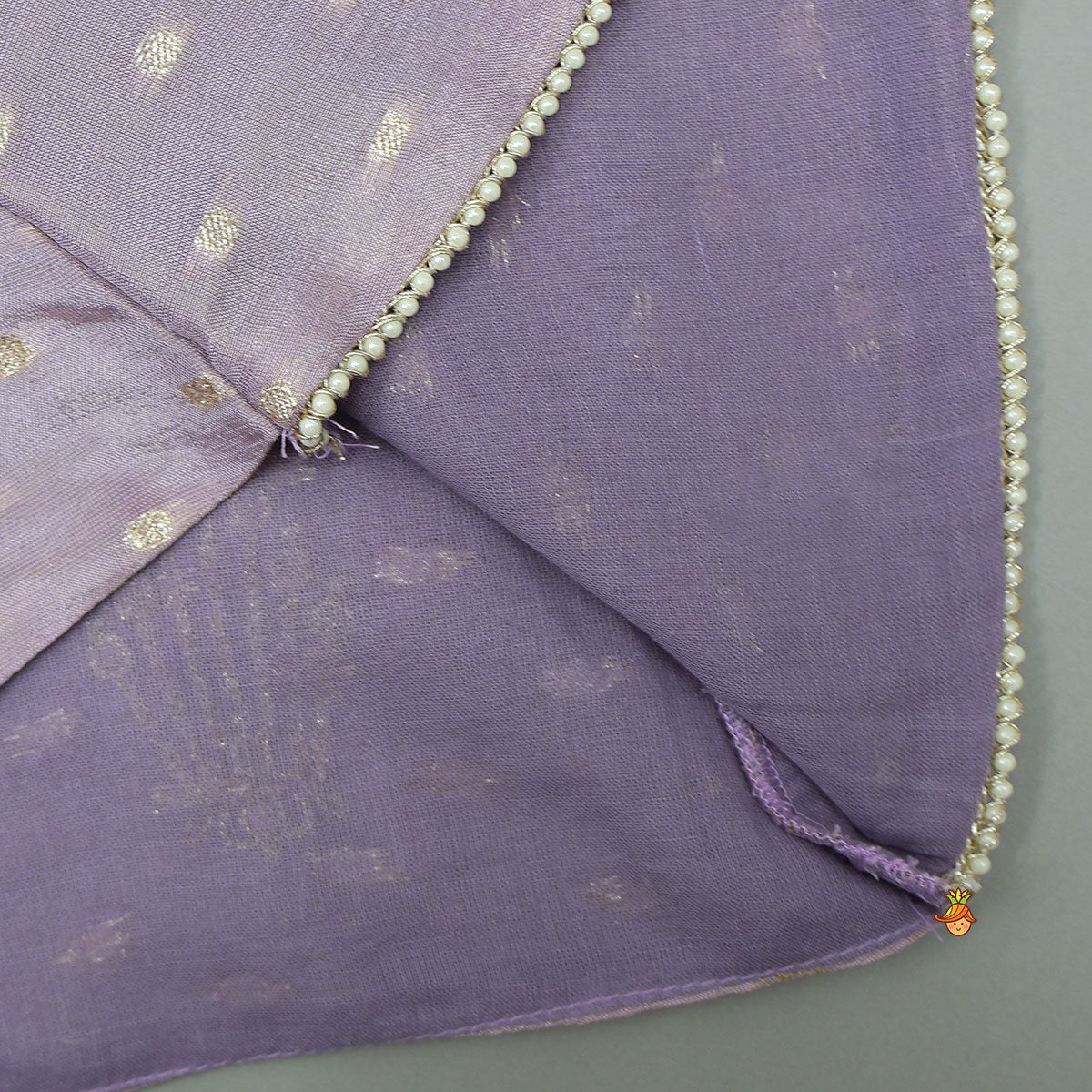 Pre Order: Contrasting Yoke Front Slit Kurti With Pant And Dupatta