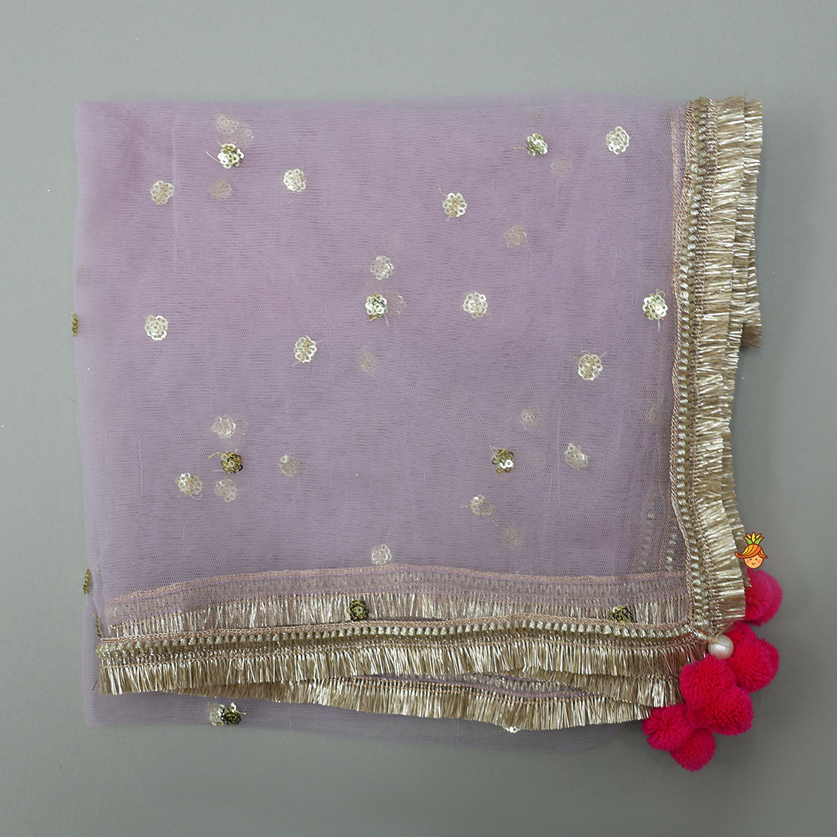 Pre Order: Contrasting Yoke Front Slit Kurti With Pant And Dupatta