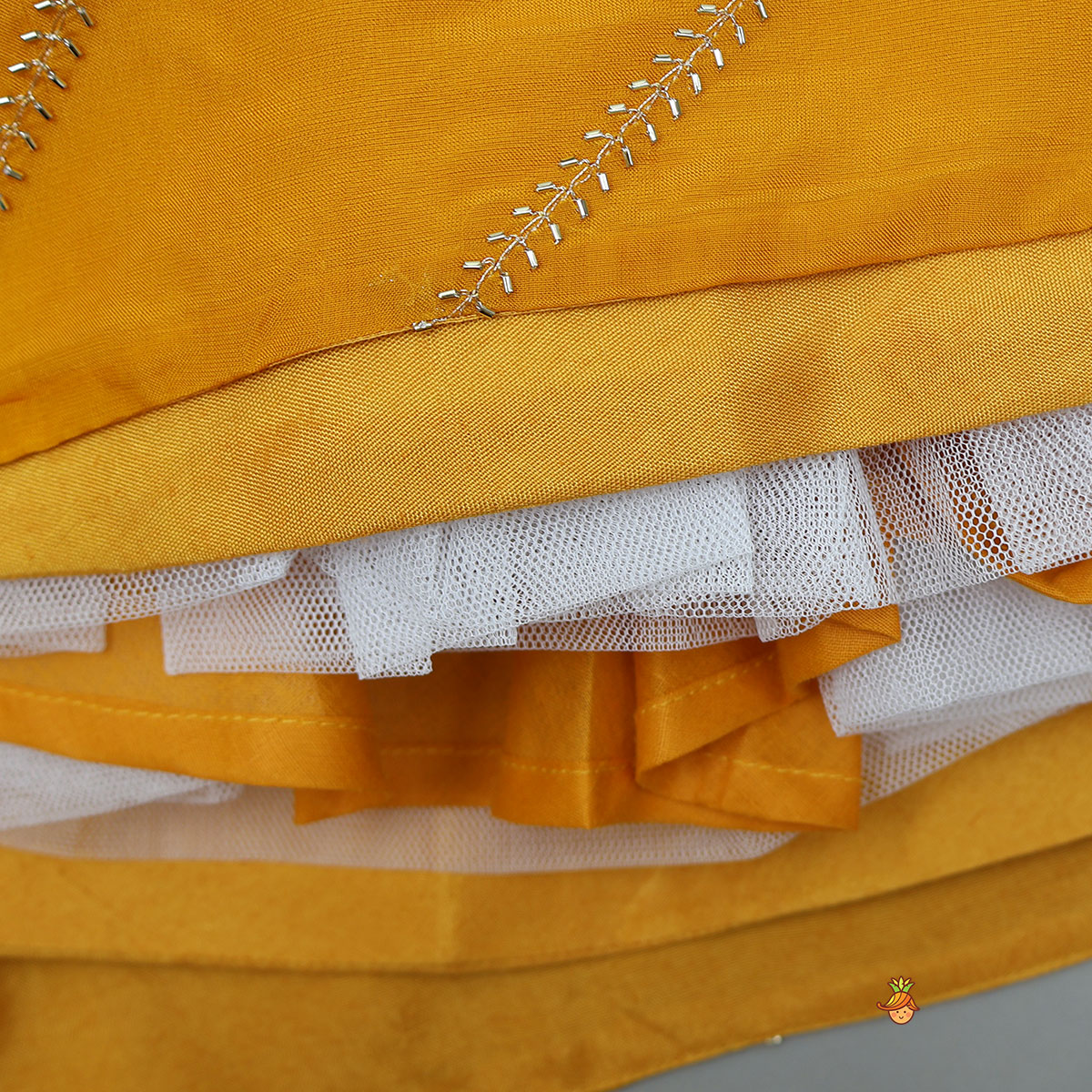 Pre Order: Stunning Lace Work Top And Lehenga With Net Dupatta