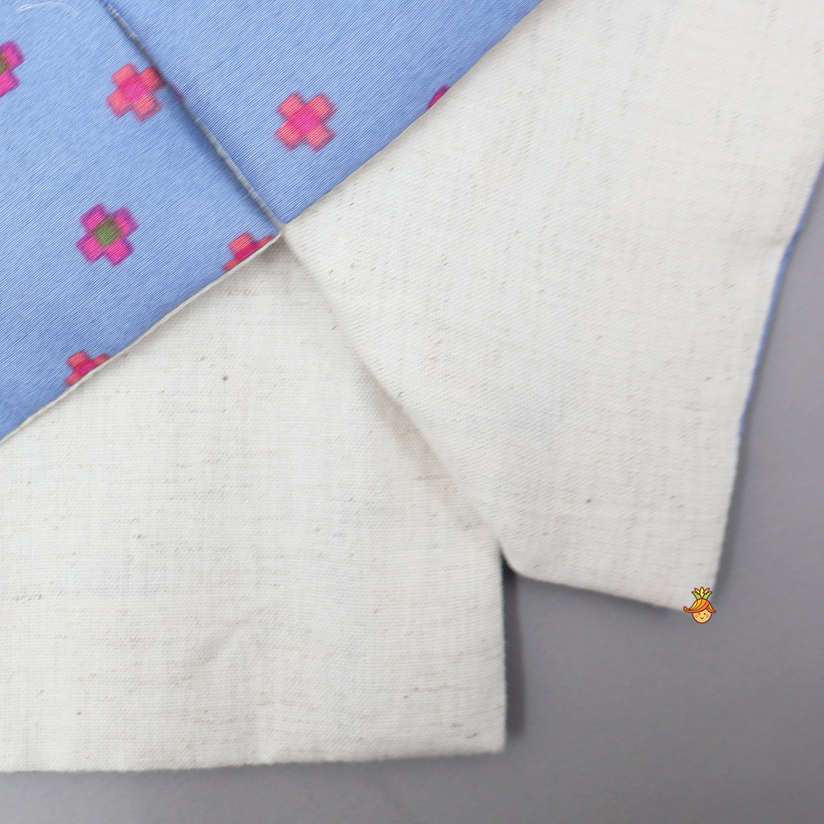 Pre Order: Mandarin-Collar Kurta With Printed Jacket And Pyjama