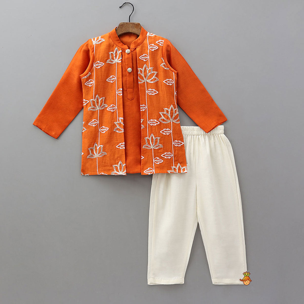 Pre Order: Ethnic Jacket Style Kurta And Pyjama
